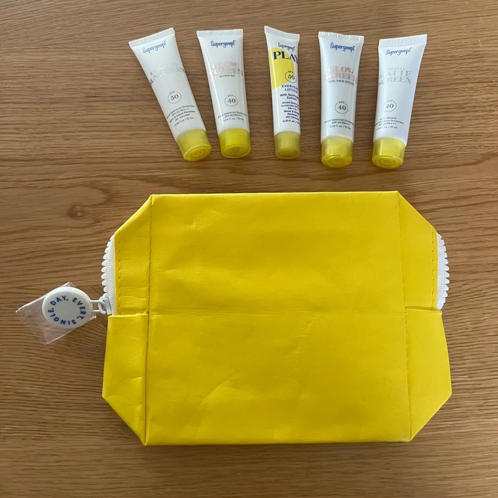 Supergoop! 6 piece Skin Set - Yellow NEW - Picture 2 of 5